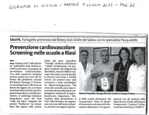 Giornale di Sicilia 9 luglio 2013